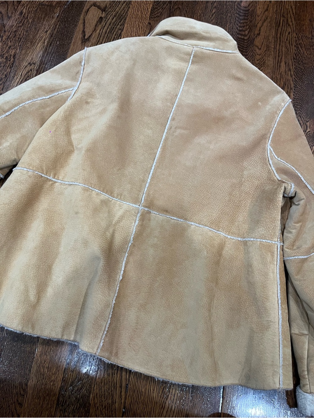 Genuine tan leather jacket - Picture 3 of 4